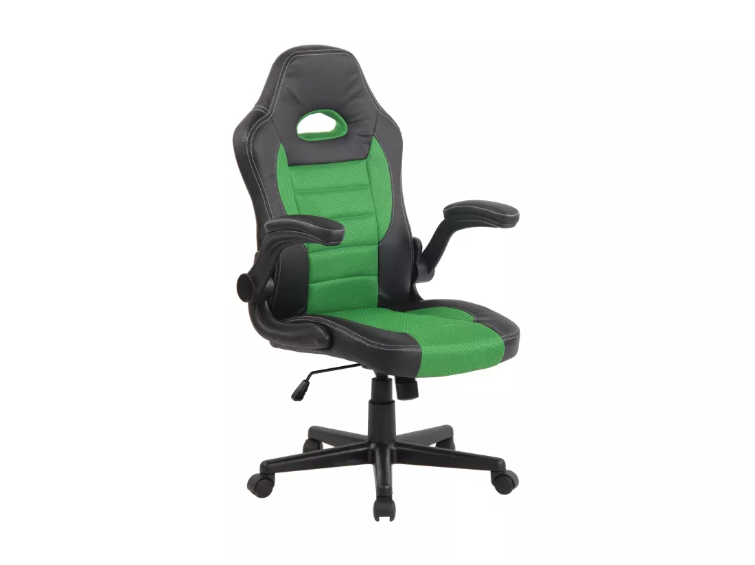 Chaise de bureau - Similicuir & Plastique - Vert - John