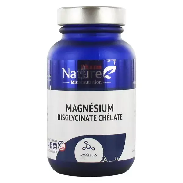 Pharm Nature Micronutrition Bisglicinato de Magnésio Quelado 60 cápsulas