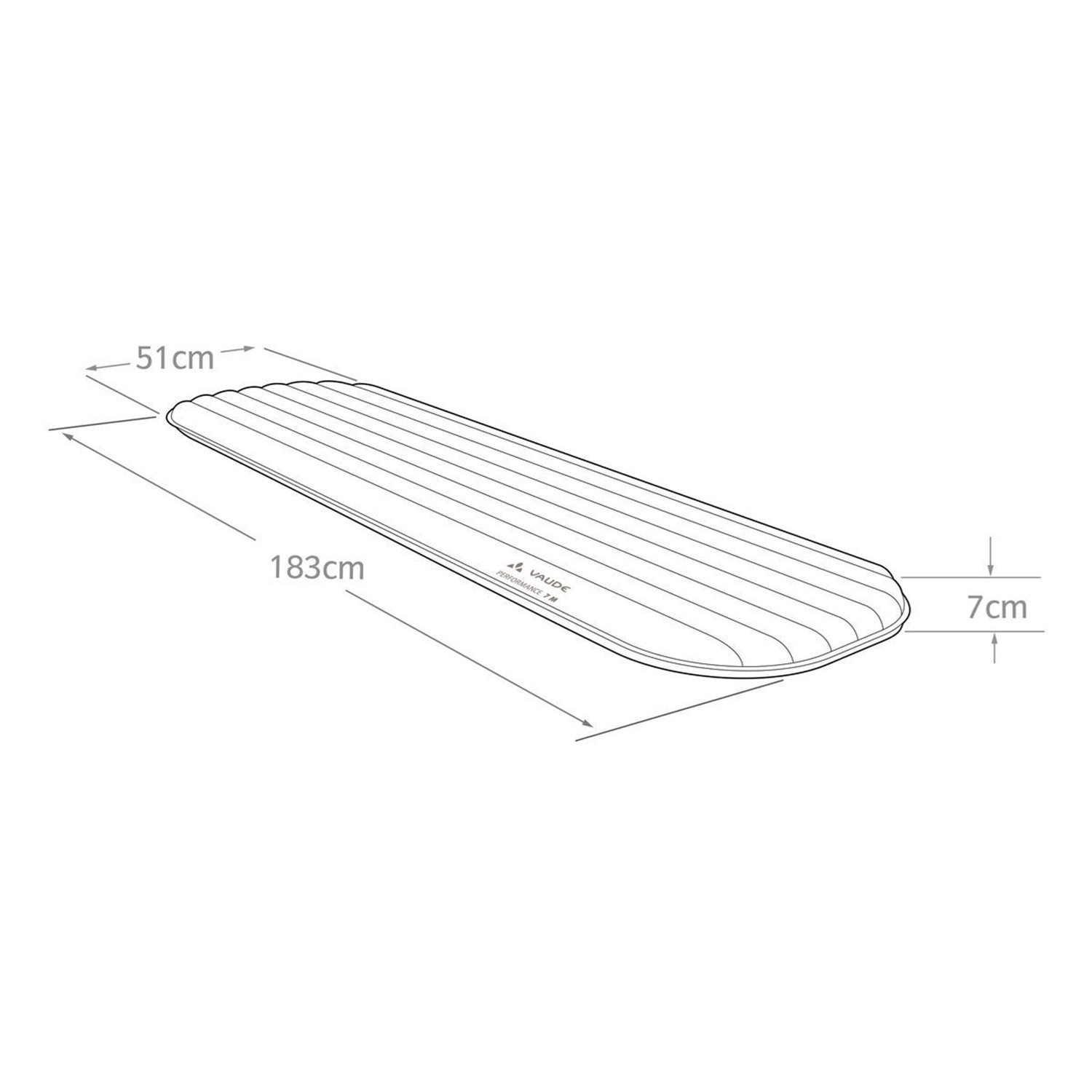 Vaude Performance Sleeping Pad 7 M redwood