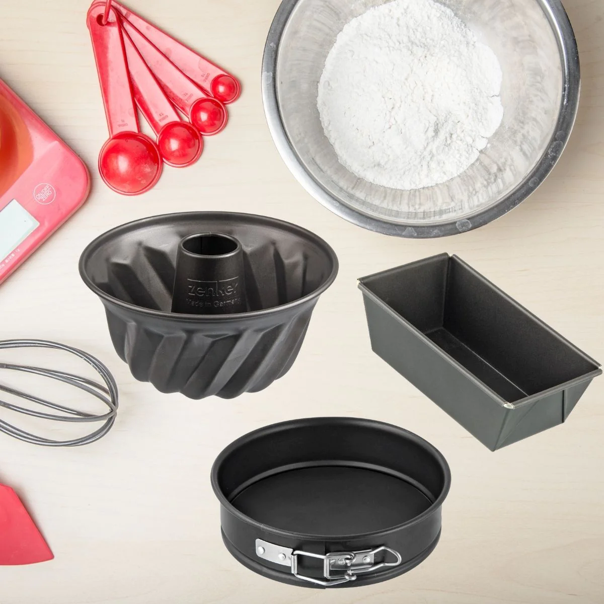 Set de 3 mini moules à cake, charnière et kouglof Spécial Mini Zenker