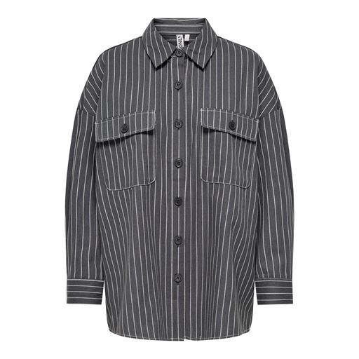 ONLY Dollas Stripe Skjorte, Magnet, L
