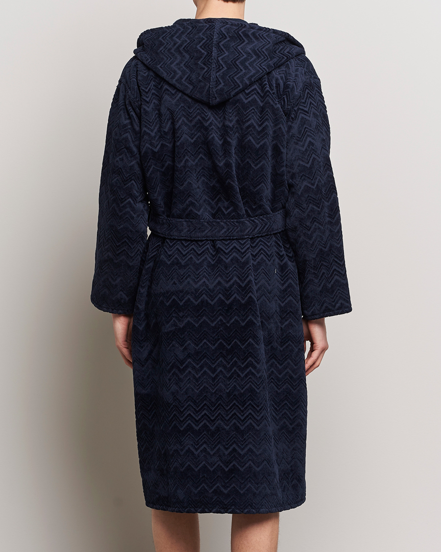 Missoni Home Chalk Bath Robe Navy