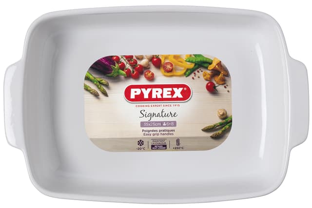 Pyrex Fad rektangulært 35 x 25 cm Hvid