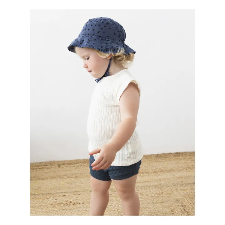 Búho Chapeau Coton Bio Animal Bébé | Bleu marine
