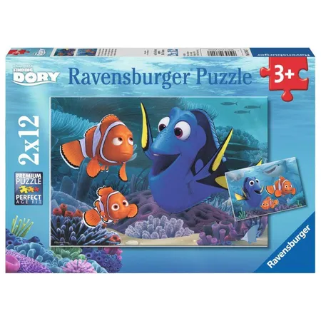 Ravensburger Puzzle Dory unterwegs im Meer, 2x12 Teile