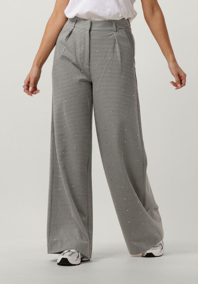 ALIX THE LABEL grijze alix the label pantalon ladies woven mini check pants