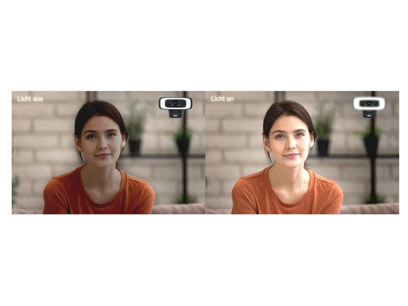 AVer CAM130 Webcam 4K 60 fps 4K Webcam mit intelligenter Beleuchtung für Ihr Home Office