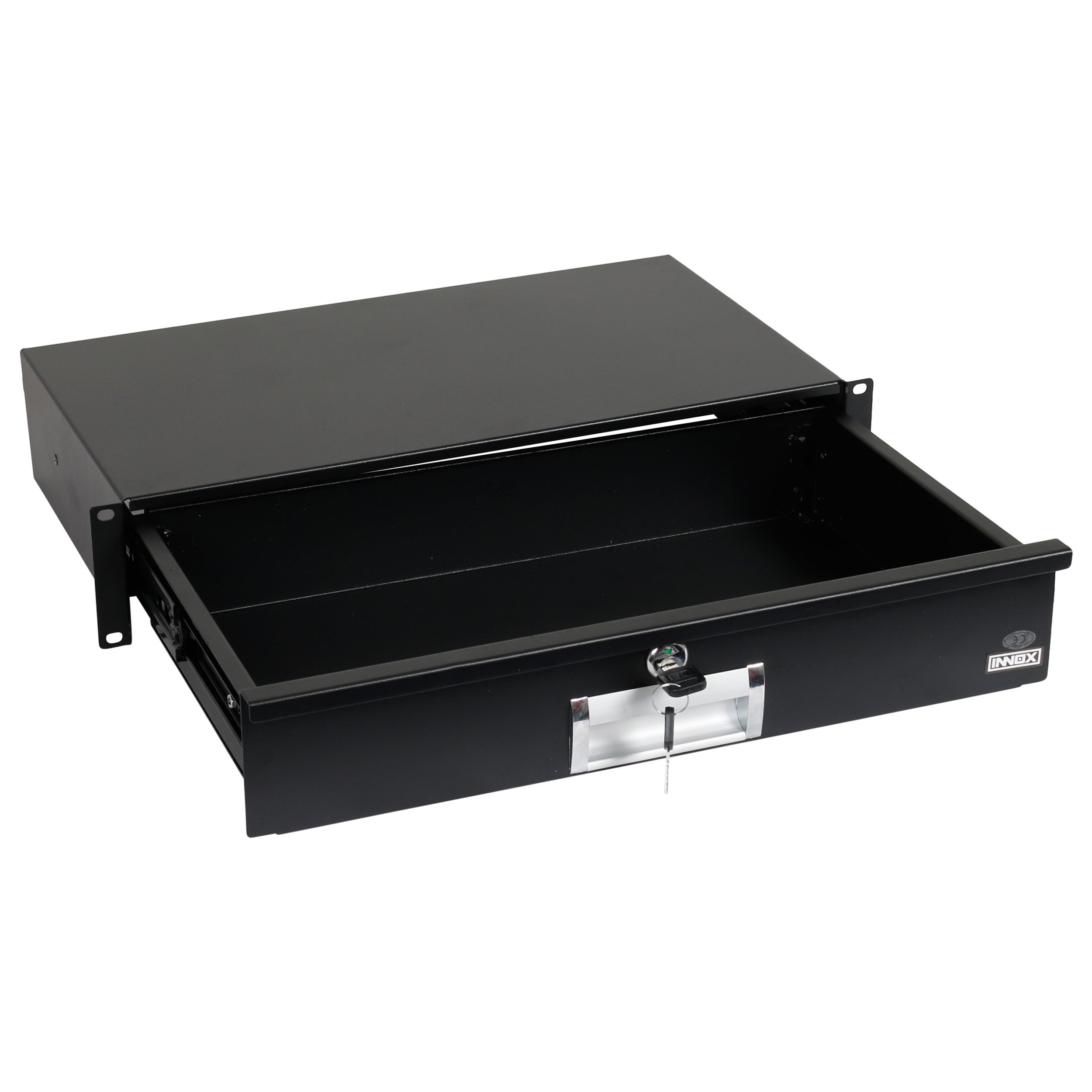 Innox RP-2UDS-S 19 inch racklade met sleutel 2U, ondiep