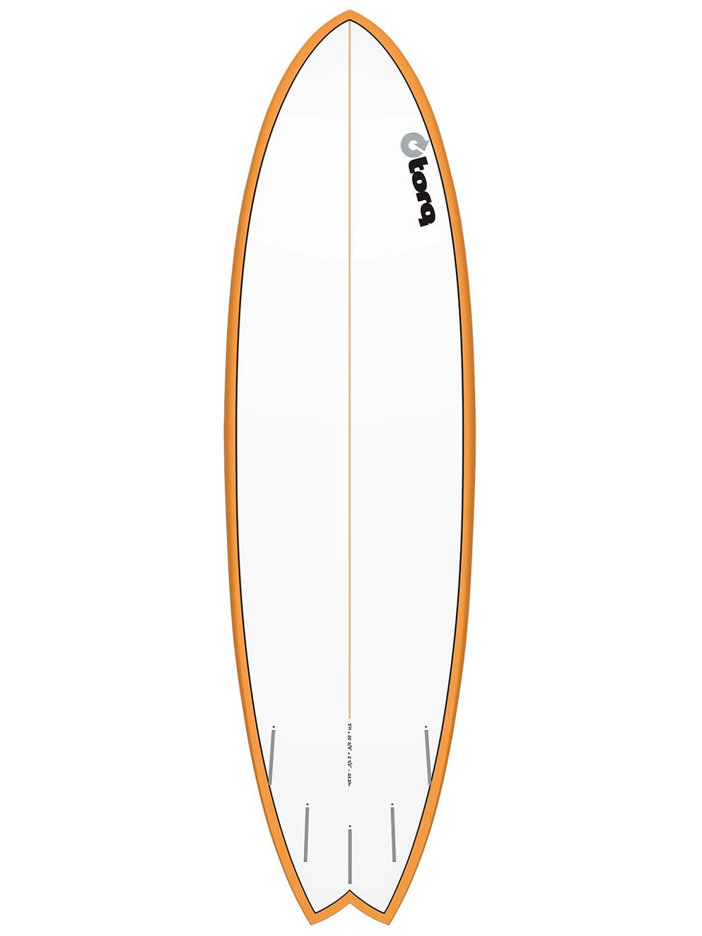 Torq Epoxy Tet Mod Fish Orangerail Surfboard orange