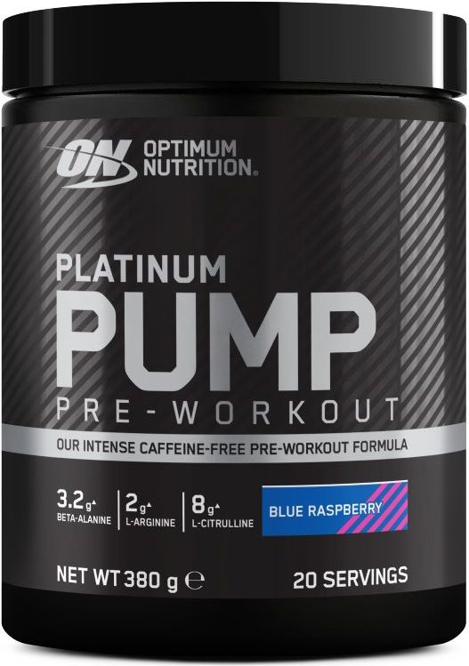 Optimum Nutrition Platinum Pump Pre Workout - Blue Raspberry - 380 gram (20 Servings)