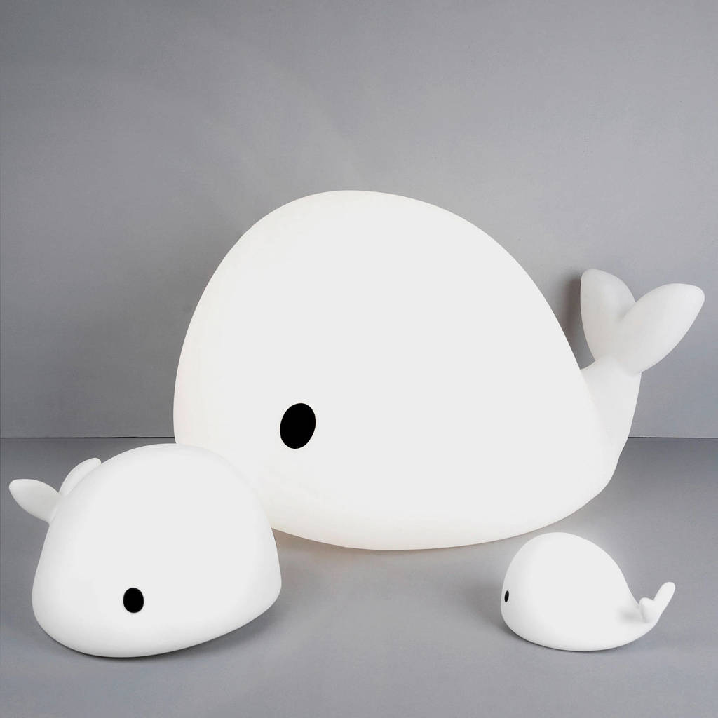 Leuk lampjenachtlampje Moby walvis wit 16,5 cm