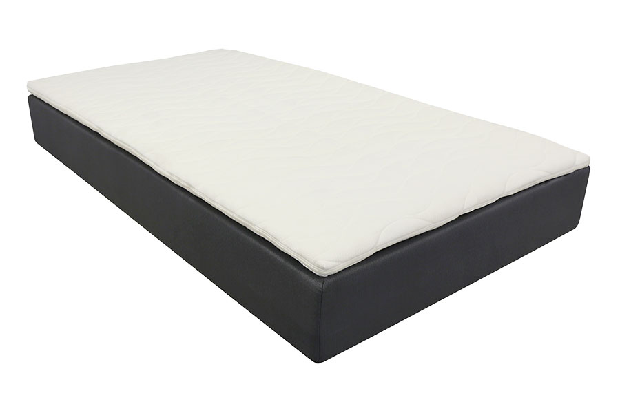 M1 vendbar madrass Tekstil Athena Mørk grå. 90x200 cm med 5 cm overmadrass.