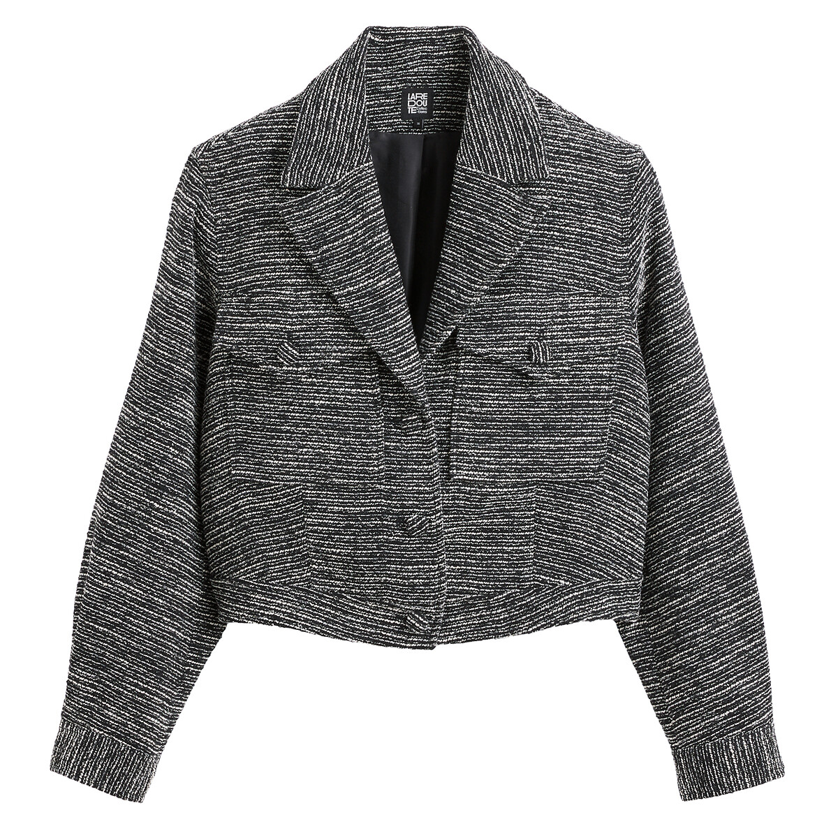 COLEÇÕES LA REDOUTE<br>Jaqueta de tweed com fechamento por botões