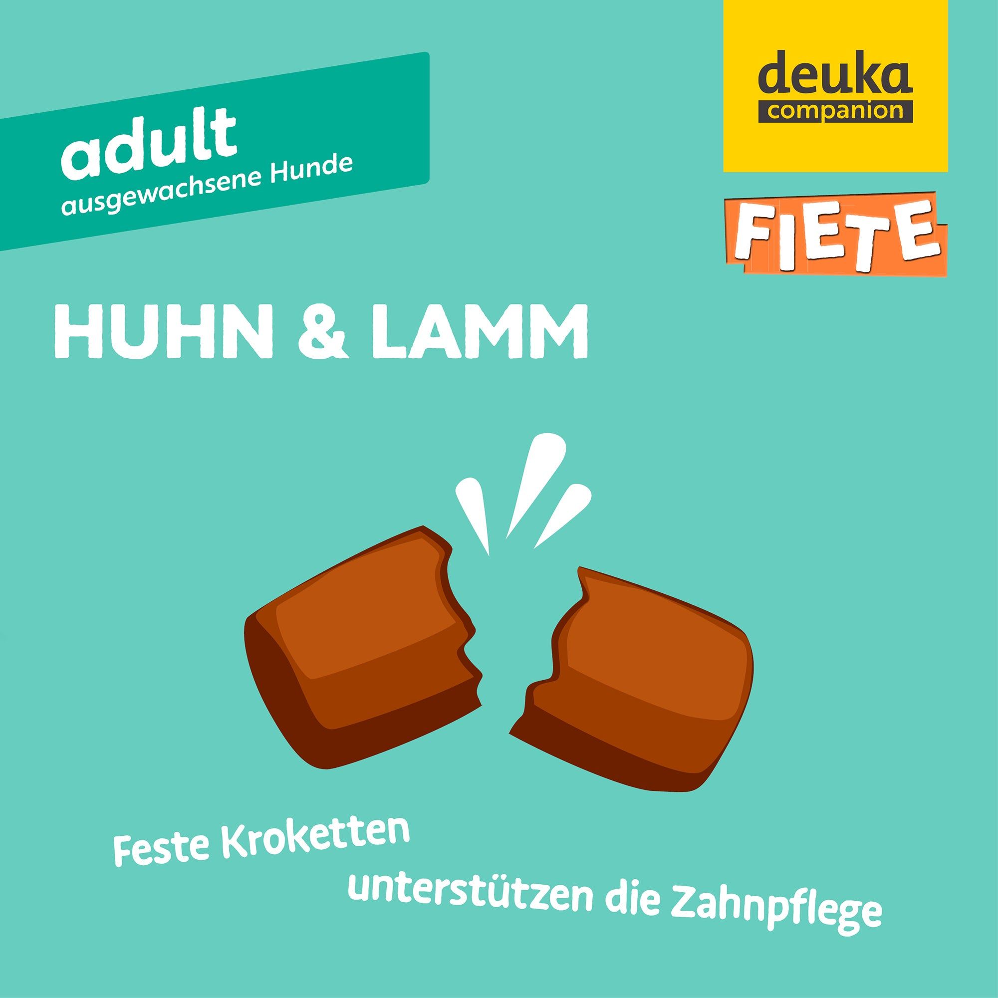 FIETE Adult Huhn & Lamm - Getreidefreies Trockenfutter für Hunde