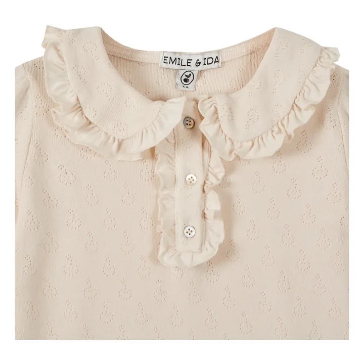 Emile et Ida T-Shirt Ajouré | Ecru