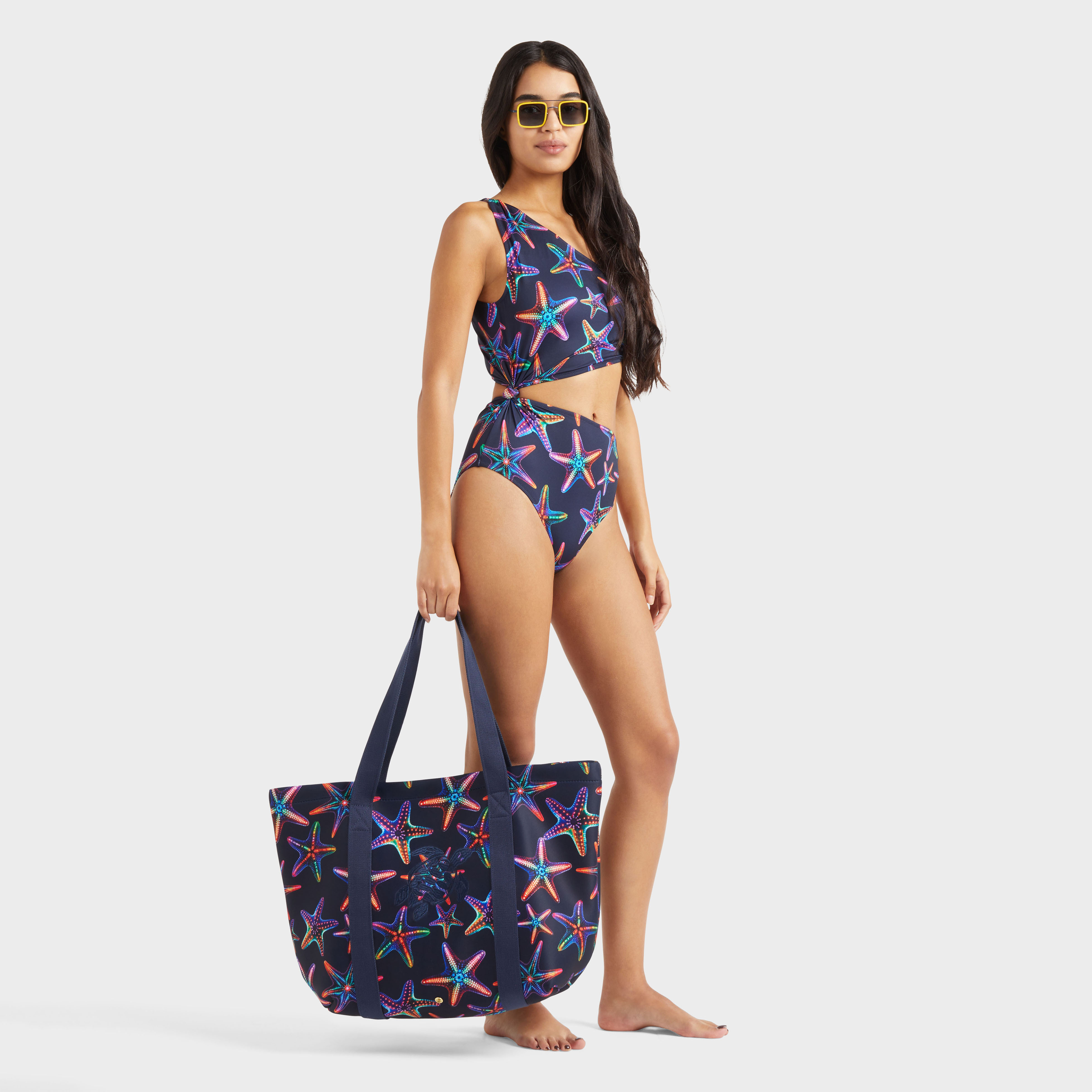 Maillot de bain une pièce asymétrique femme Disco Stars