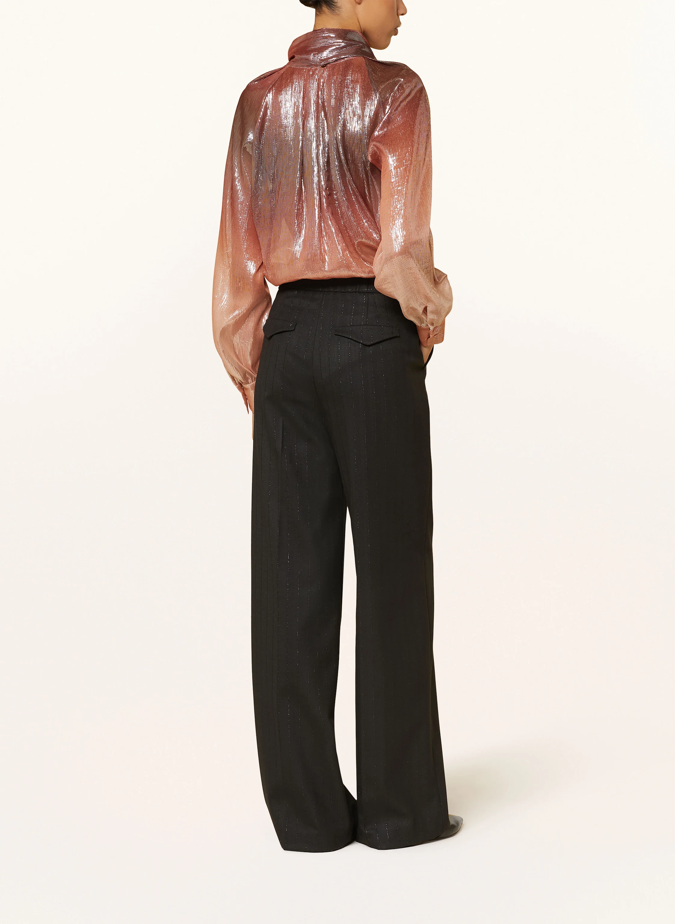 LUISA CERANO Seidenbluse mit Glitzergarn