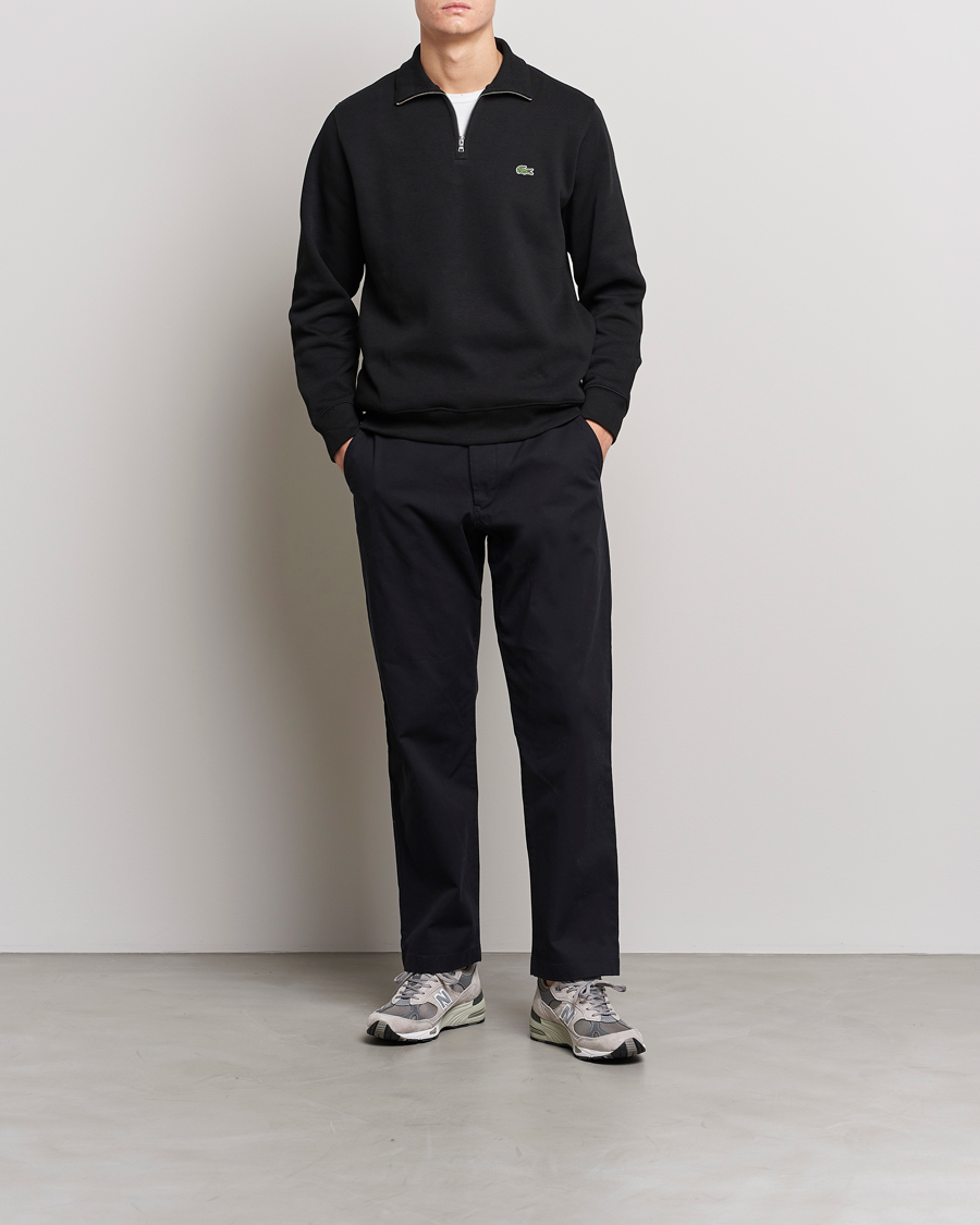 Lacoste Rib Interlock Half Zip Black
