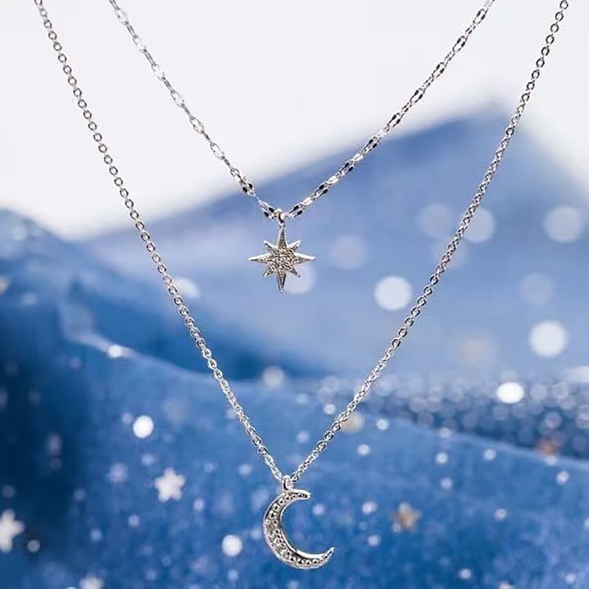 Rosesand - Ster & Maan Hanger Gelaagde Ketting