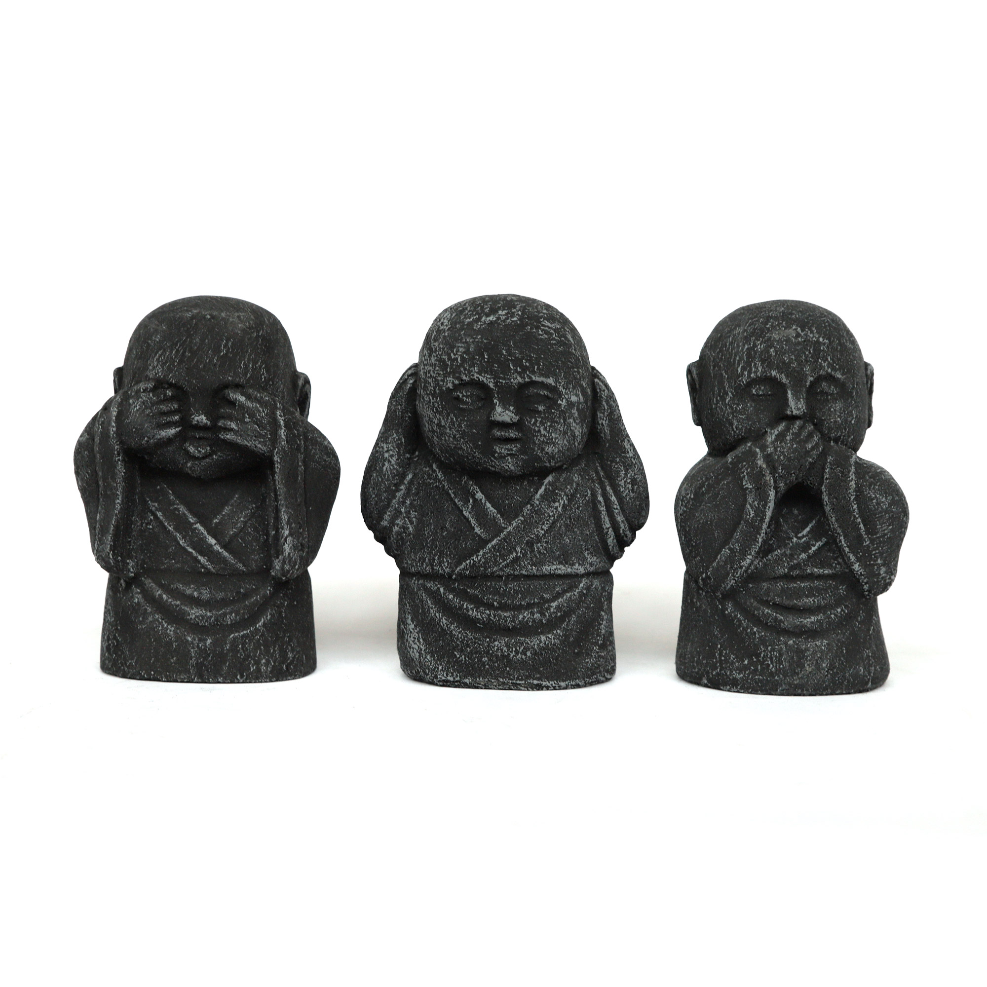 Zementfigur 'Fat Jizo - nichts sehen', H 17 cm, B 12 cm, T 8 cm günstig bestellen