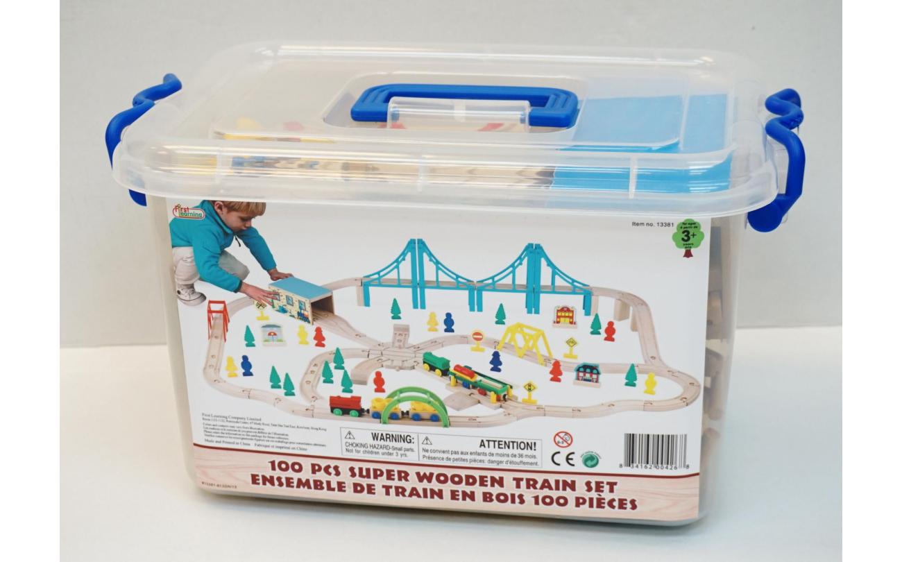 Super houten treinset