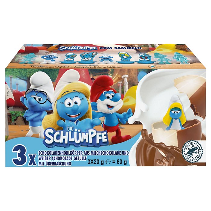 Schoko & Spiel 3er-Packung, Schlümpfe
