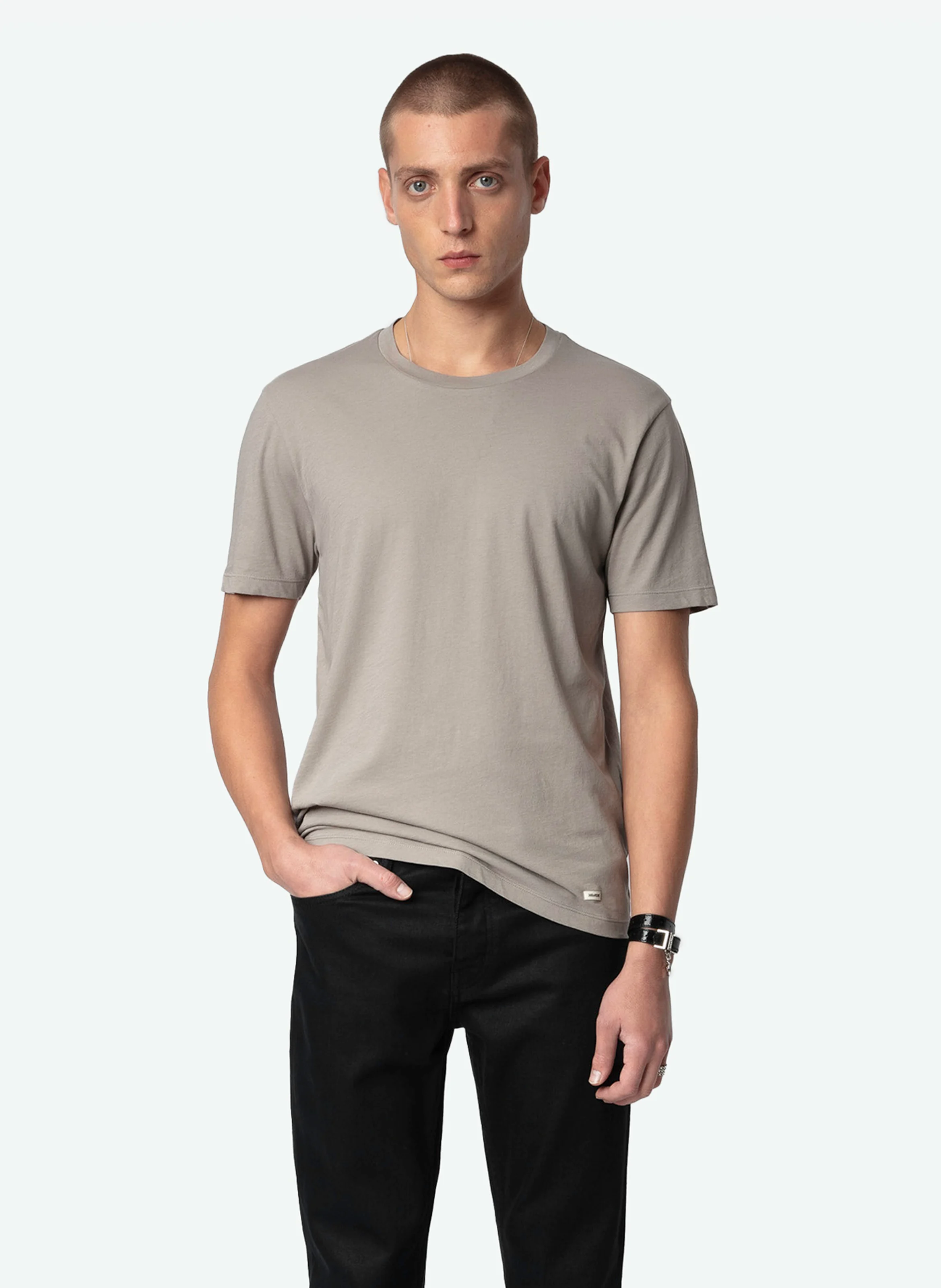 TOMMY - Tee-shirt droit en coton bio | Gris