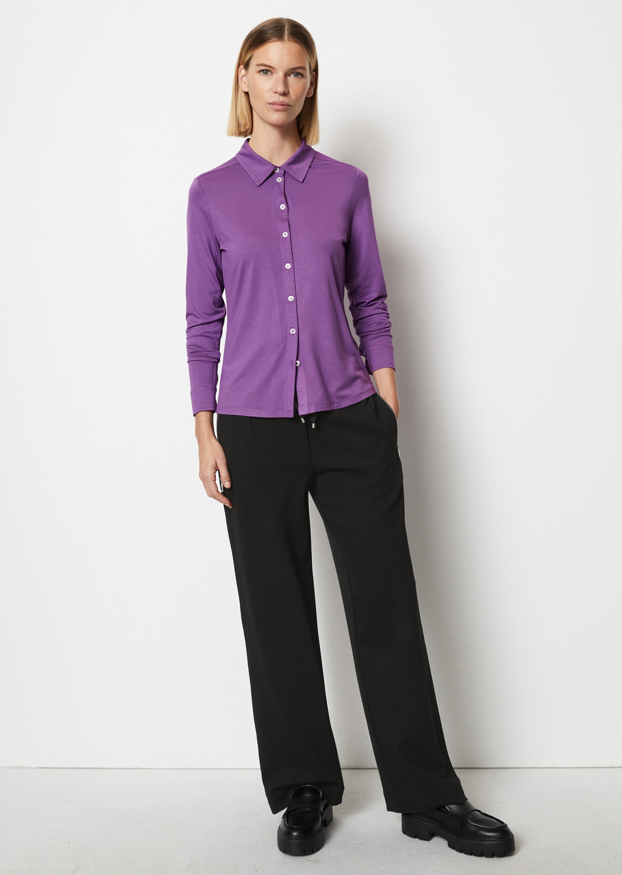 Jersey-Bluse regularaus LENZING™ ECOVERO™