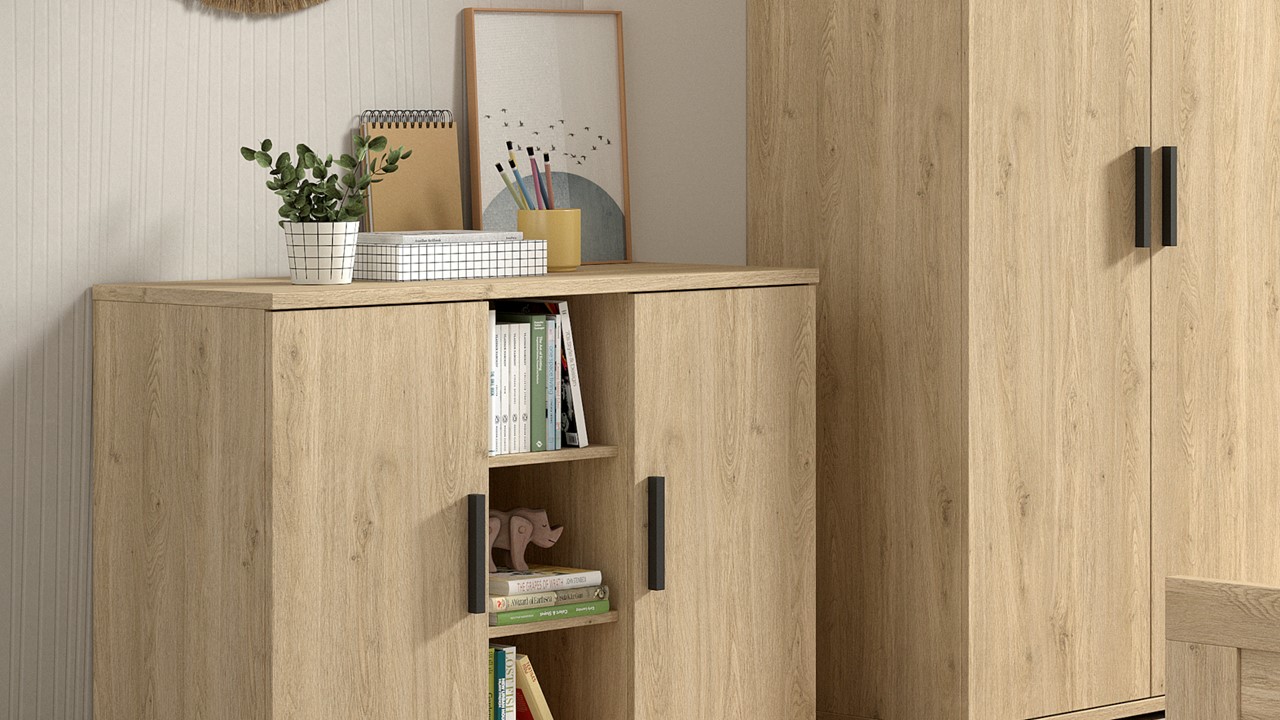 Commode Sam met 2 deuren eik