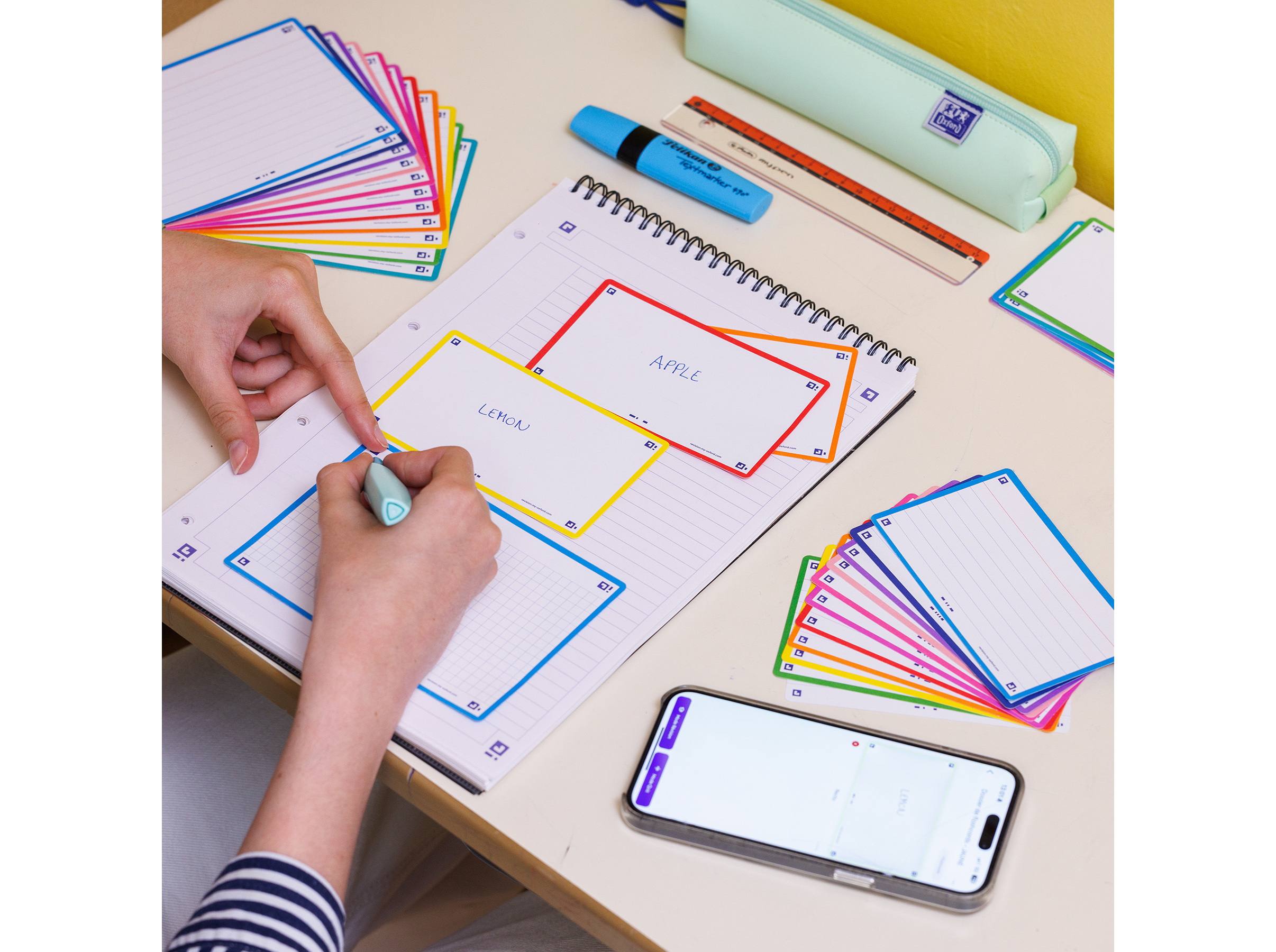 FLASHCARDS QUADRICULADO OXFORD 2.0 A5 FUCSIA 30 FOLHAS
