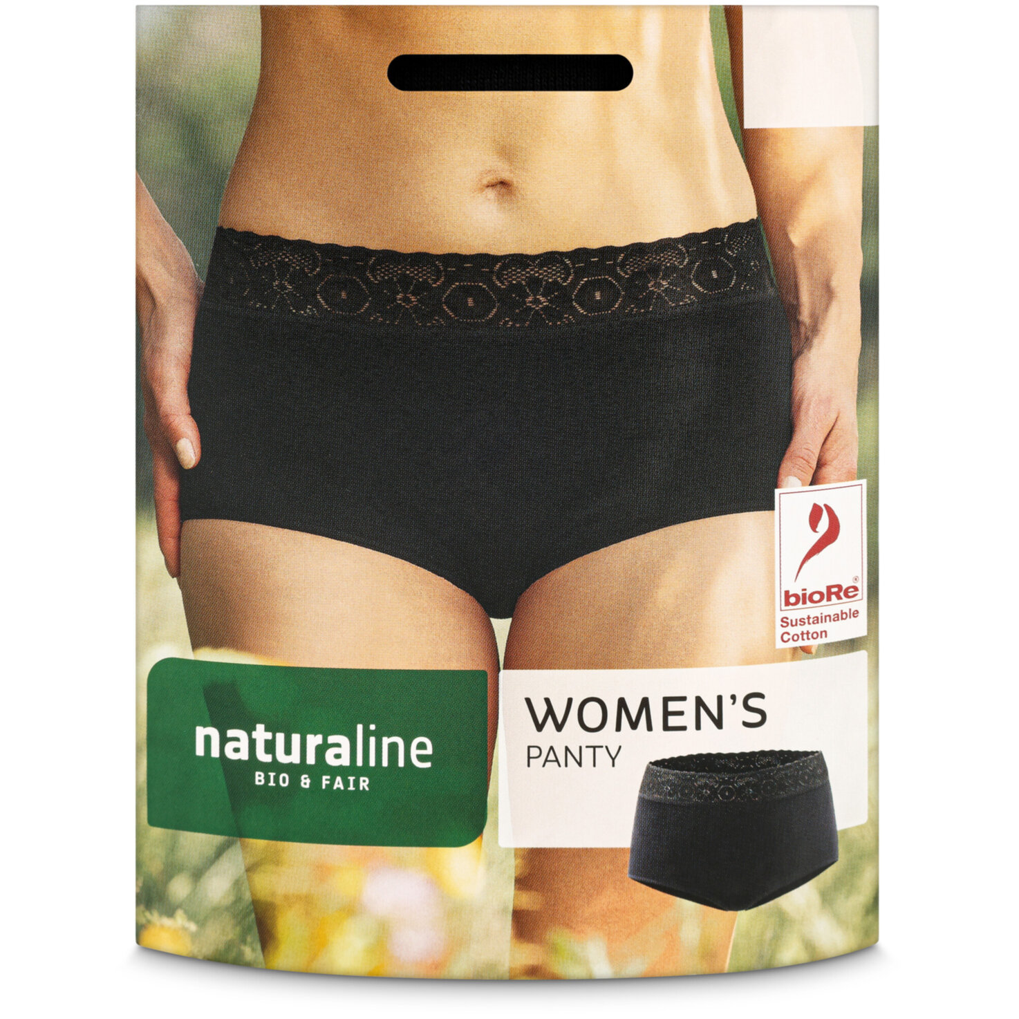 Naturaline Textil Damen Panty schwarz S
