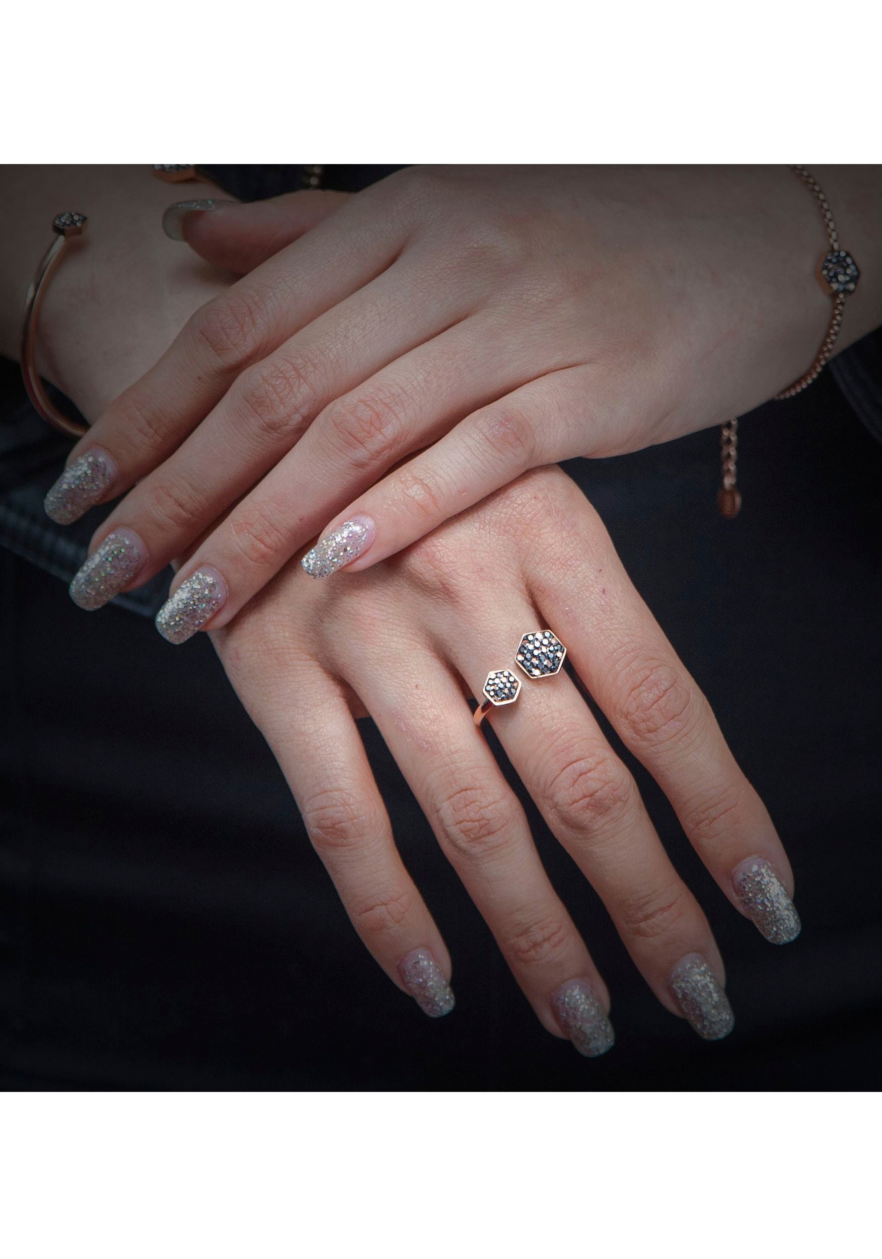Kingka Fingerring »GLAMOUR Brillo« mit Markasit, Zirkonia (synth.)