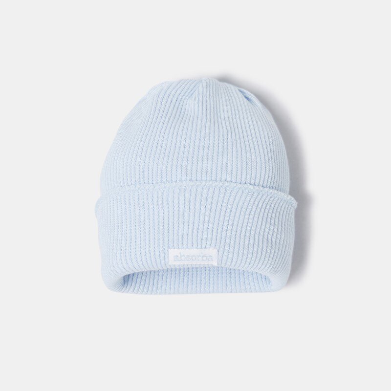 Bonnet en tricot tubulaire bleu naissance Absorba Bleu