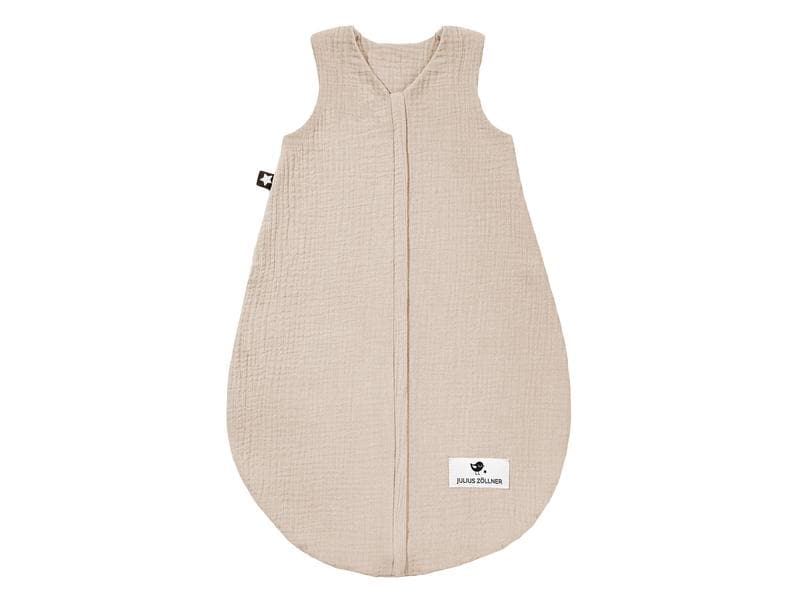 Julius Zöllner Baby-Sommerschlafsack Musselin Sand Gr. 70 Schlafsack für warme Sommernächte