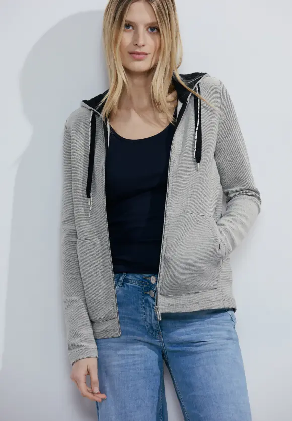 Hoodie Sweatjacke - vanilla white