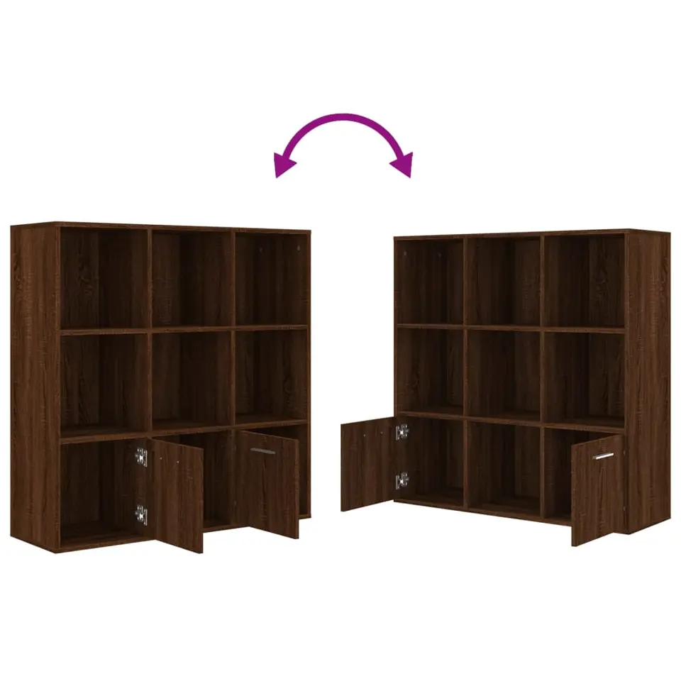 vidaXL - Boekenkast - Bruin - Bewerkt hout