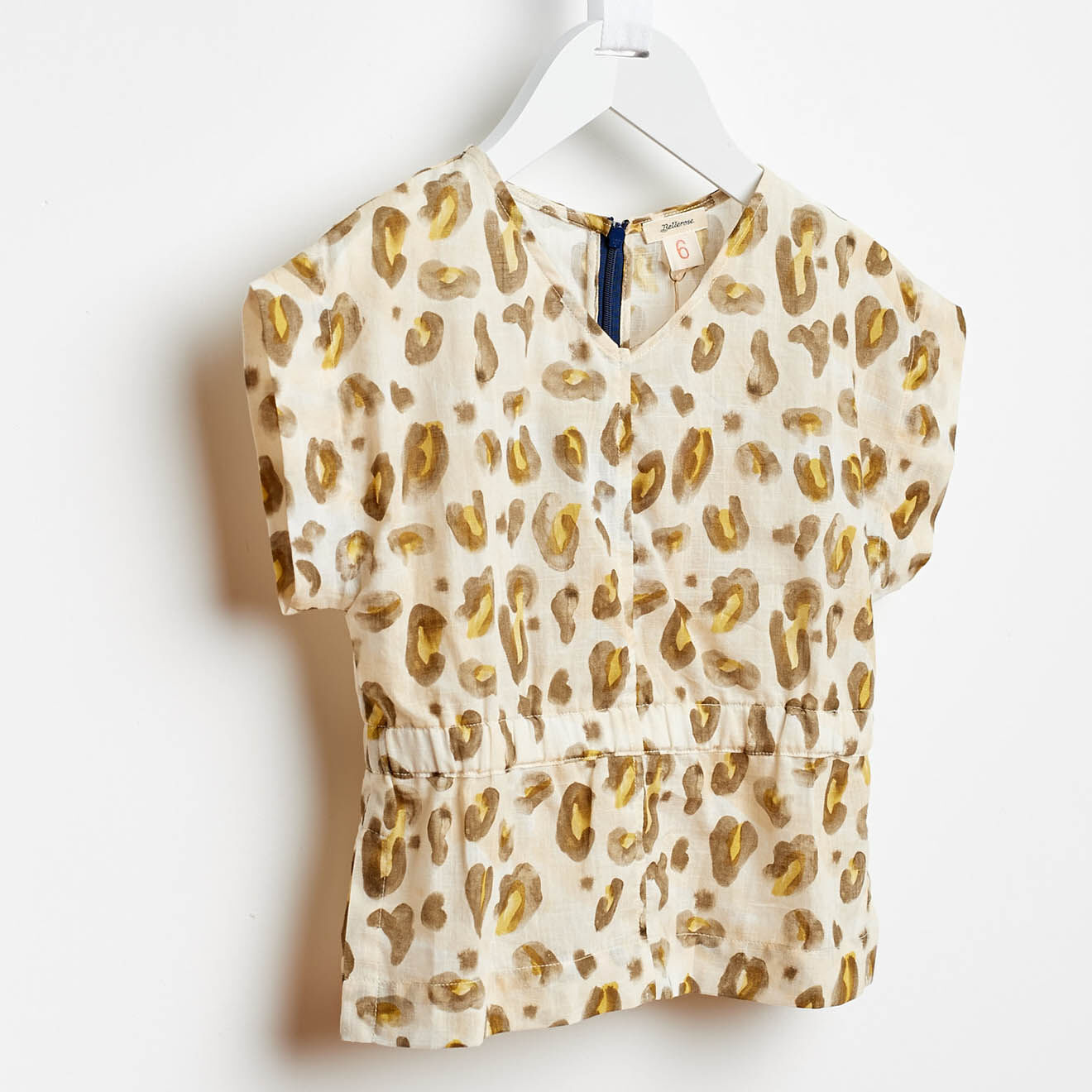 Bellerose Blouse Anneke en Coton imprimé écrue