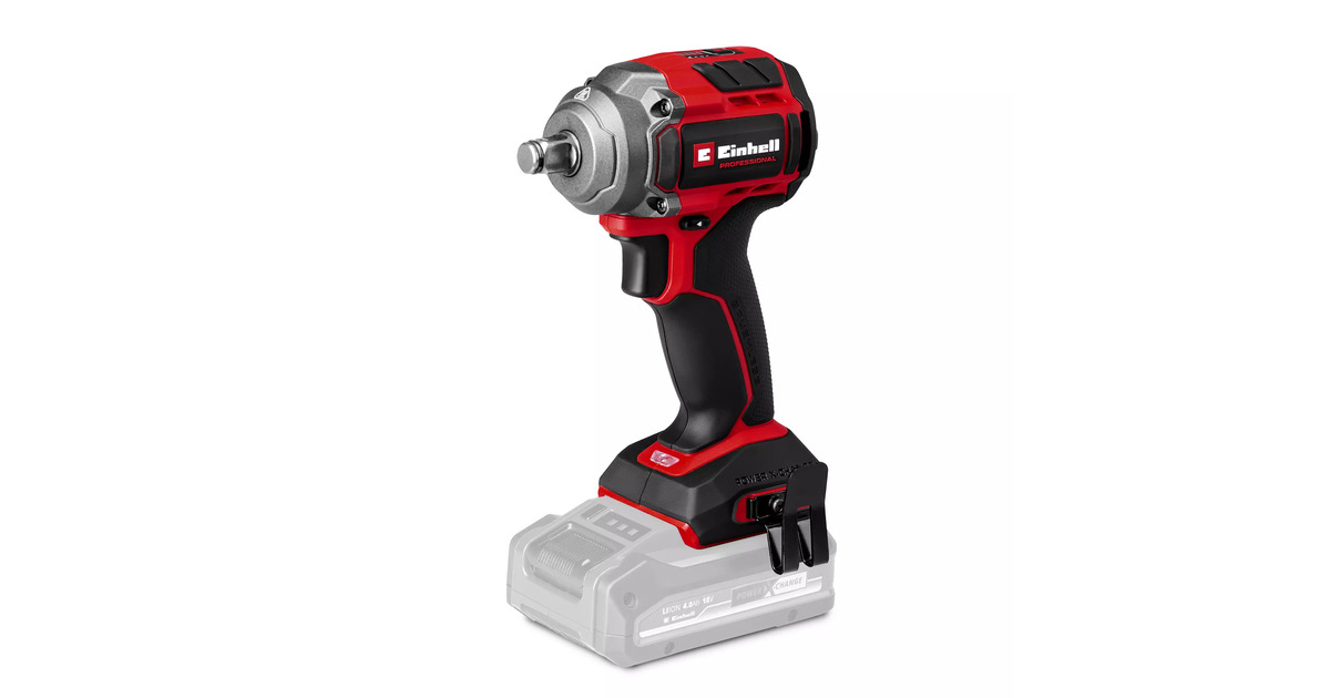 EINHELLProfessional Accu Slagmoersleutel TP-CW 18/350-C Li BL-Solo  (Rood/zwart, Power X-Change, Accu en oplader niet inbegrepen)