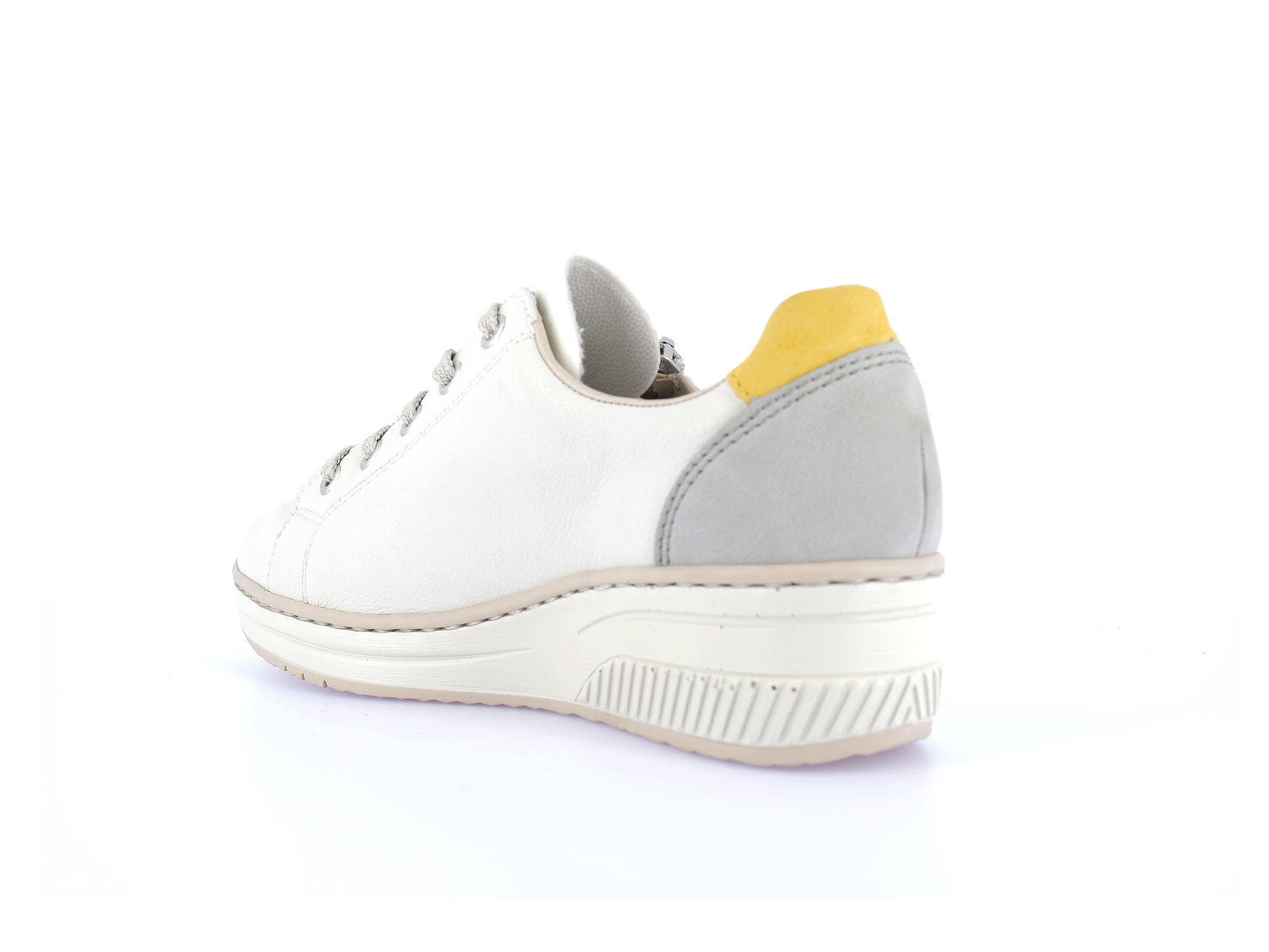 Rieker-48700 Cuir Multi Beige