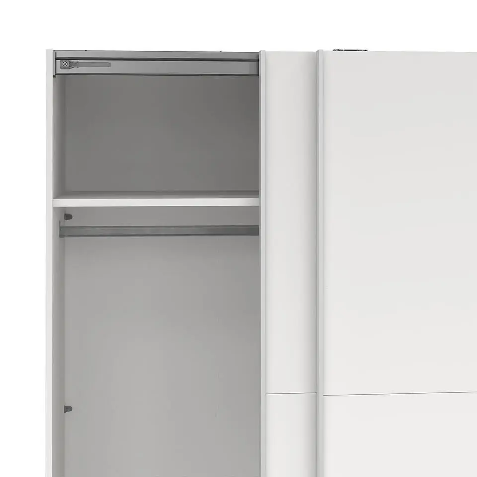 Hioshop Como schuifdeurkast 2 deuren 180x200cm wit
