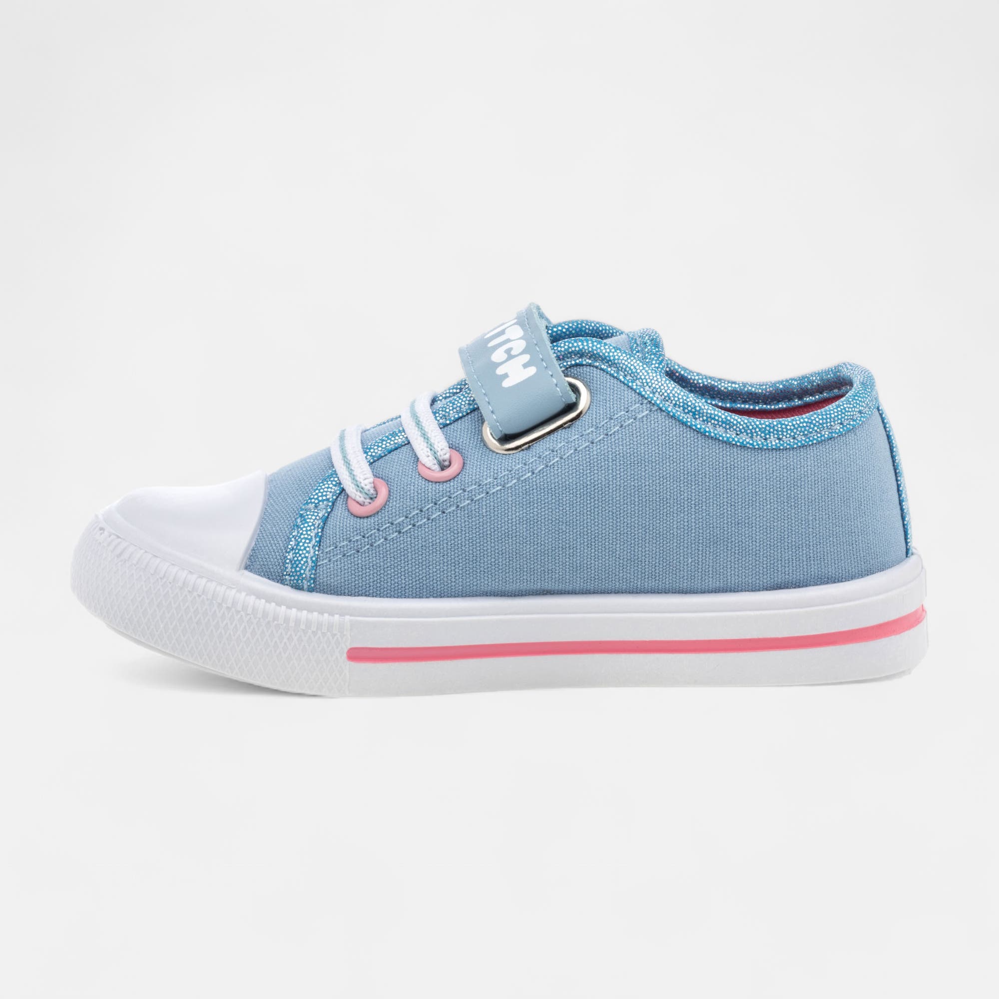 Baskets en toile Fille bleu