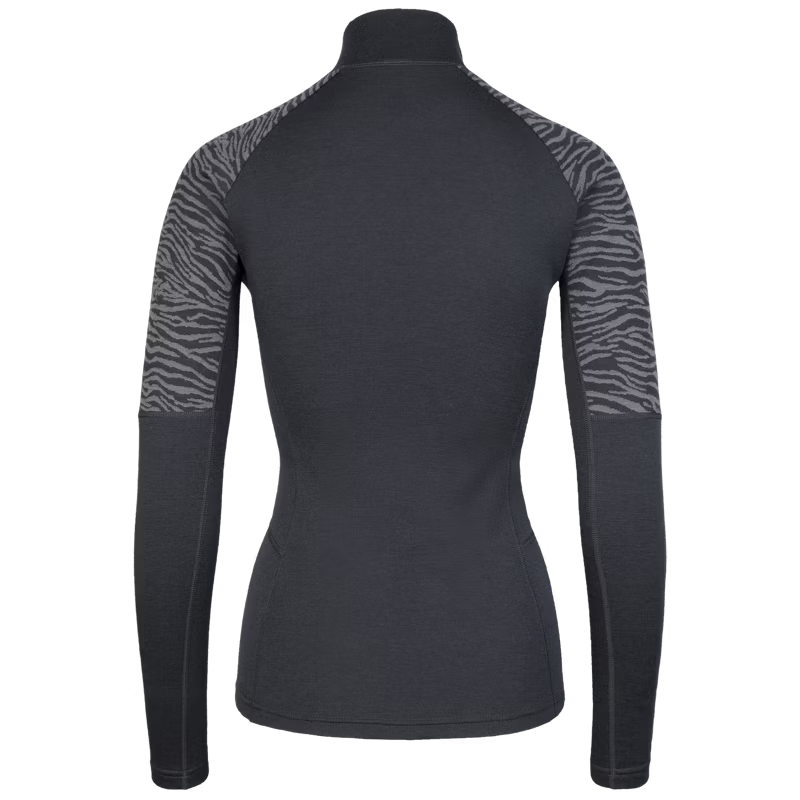 johaug elevate uld half zip langaermet baselayer t shirt dame 343 210666 tblck
