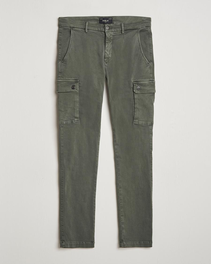 Replay Jaan Hyperflex Cargo Pants Dark Green