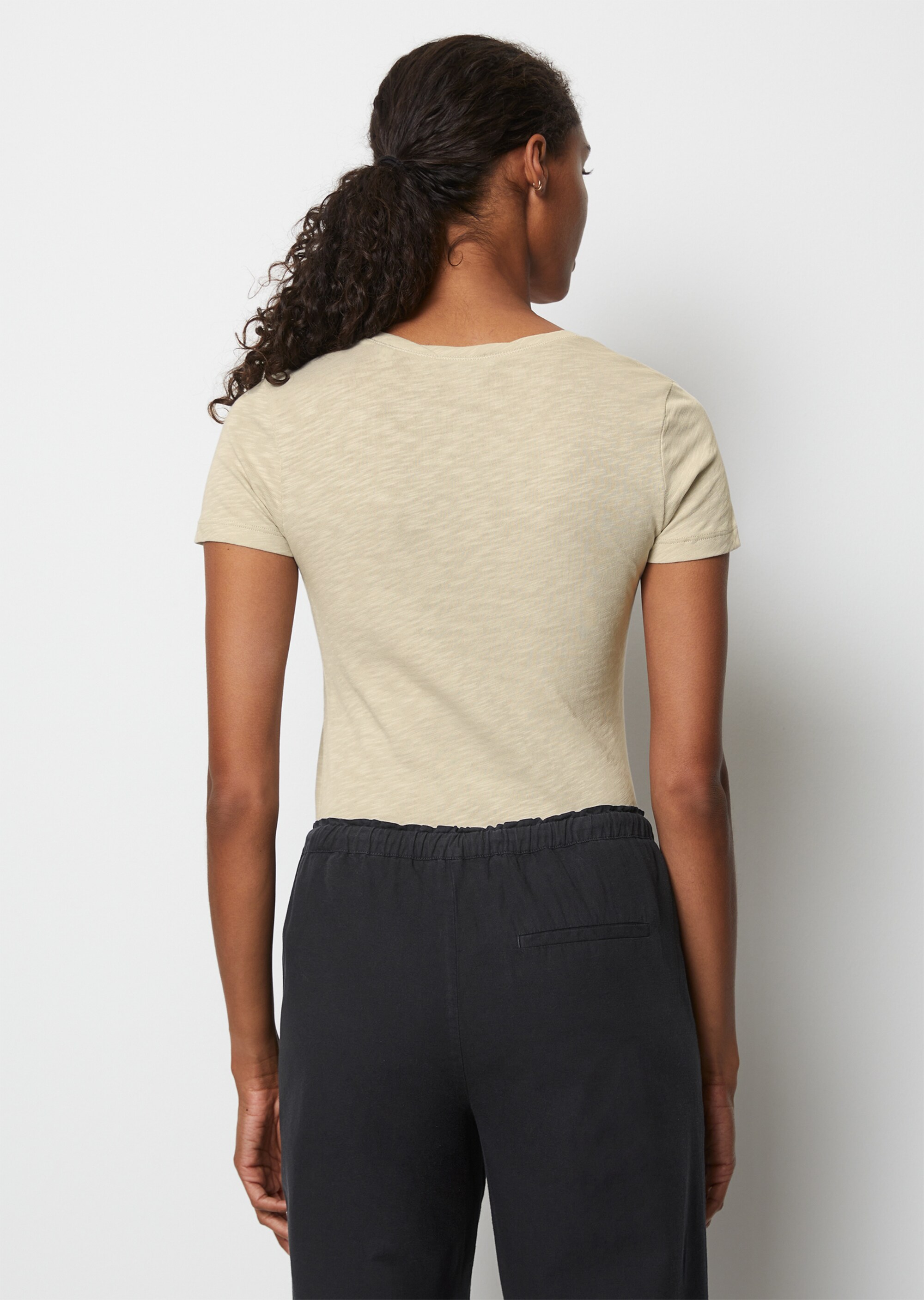 T-Shirt regularaus Slub-Jersey