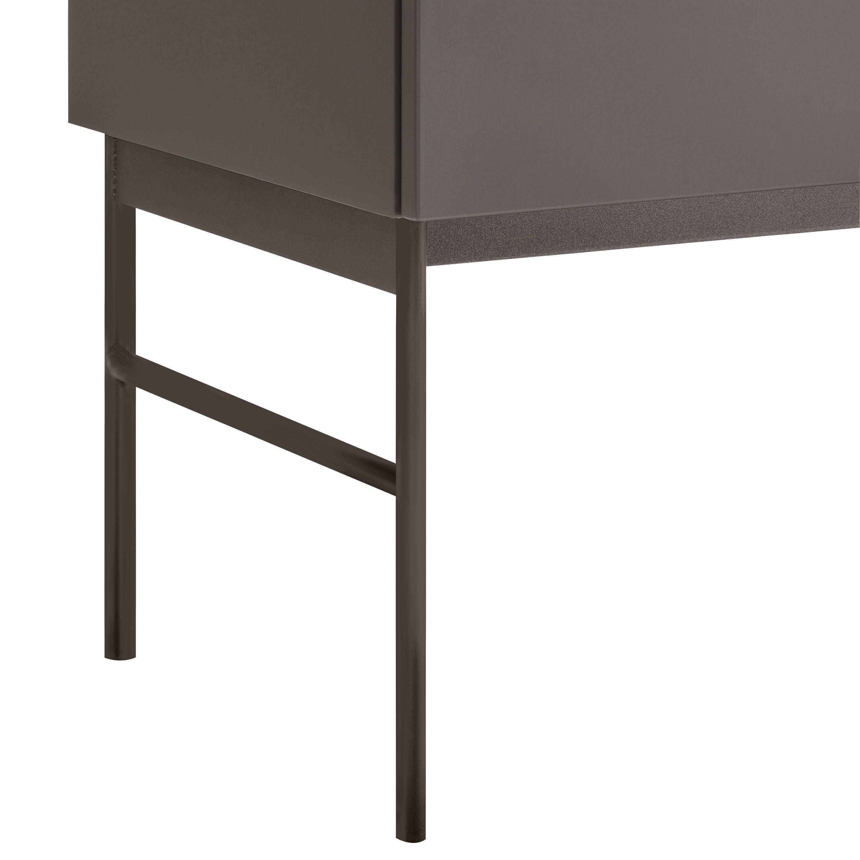 TILL Highboard - Dunkelgrau / B: 112.0 cm x T: 41.0 cm x H: 146.4 cm