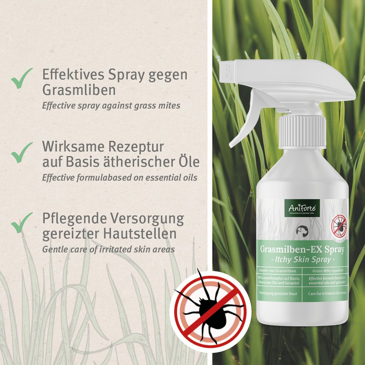 AniForte Grasmilben-EX Spray für Hunde