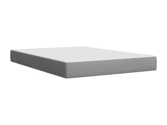 Sommier à lattes de lit avec matelas Gris clair 140x190cm Tissu