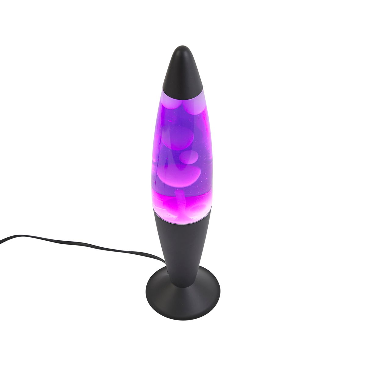 Lavalamp paars met witte wax incl. LED - Molten Lava