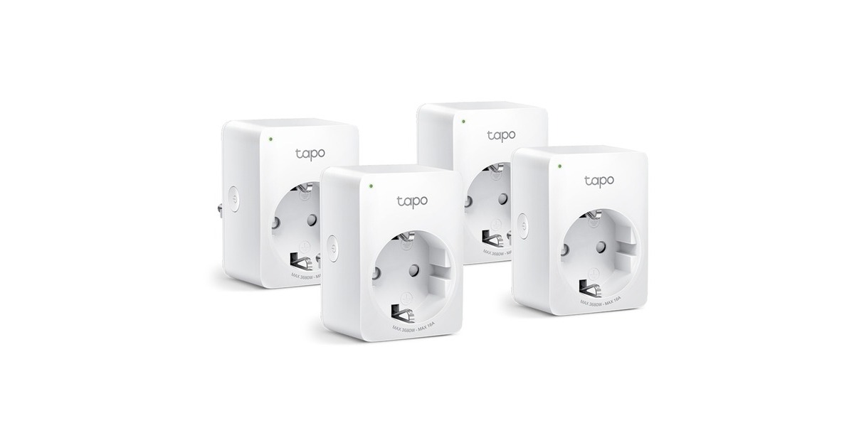 TP-LinkTapo P110 (4-pack) Mini smart wifi-stopcontact schakel stekkerdoos  (Wit, 4 stuks)