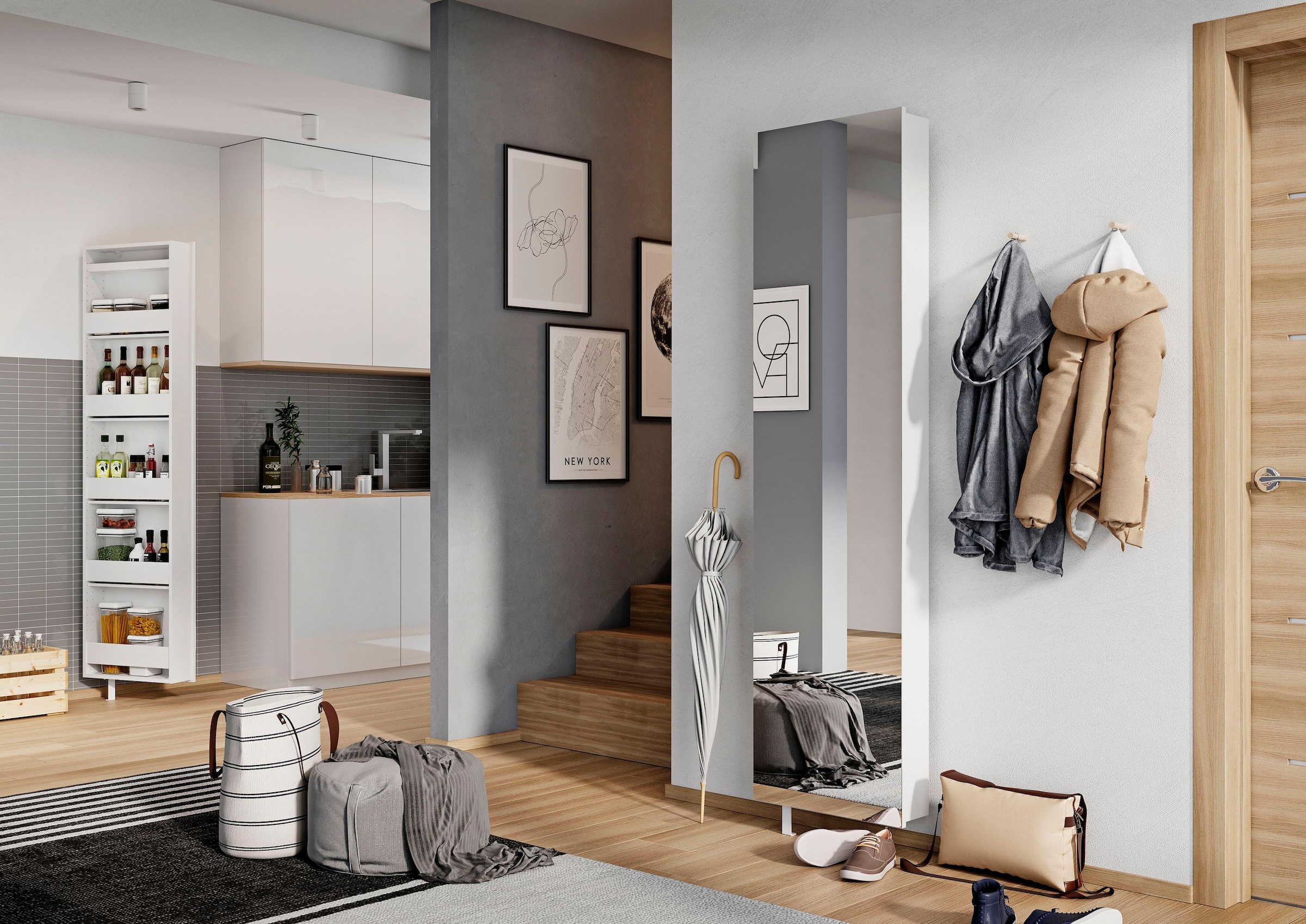 GERMANIA Schuhschrank »1189« 1 Stk. tlg. Drehschrank mit Spiegel